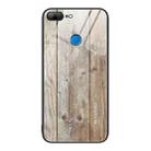 For Honor 9 Lite Wood Grain Glass Protective Case(Grey) - 1