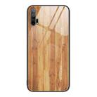 For Honor 20 Pro Wood Grain Glass Protective Case(Yellow) - 1