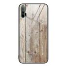 For Honor 20 Pro Wood Grain Glass Protective Case(Grey) - 1