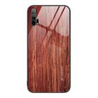 For Honor 20 Pro Wood Grain Glass Protective Case(Coffee) - 1