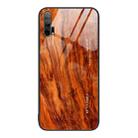 For Honor 20 Pro Wood Grain Glass Protective Case(Light Brown) - 1
