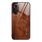 For Honor 50 SE Wood Grain Glass Protective Case(Dark Brown) - 1