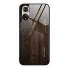 For Honor 50 Wood Grain Glass Protective Case(Black) - 1