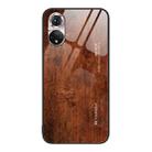 For Honor 50 Wood Grain Glass Protective Case(Dark Brown) - 1