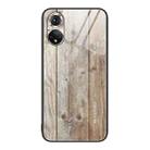 For Honor 50 Wood Grain Glass Protective Case(Grey) - 1