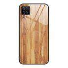 For Samsung Galaxy A12 5G Wood Grain Glass Protective Phone Case(Yellow) - 1