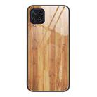 For Samsung Galaxy M32 Wood Grain Glass Protective Phone Case(Yellow) - 1