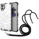 For Nothing Phone 1 Lanyard Honeycomb Phone Case(White) - 1