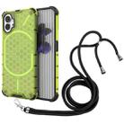 For Nothing Phone 1 Lanyard Honeycomb Phone Case(Green) - 1