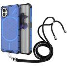 For Nothing Phone 1 Lanyard Honeycomb Phone Case(Blue) - 1