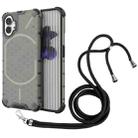 For Nothing Phone 1 Lanyard Honeycomb Phone Case(Black) - 1