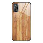 For Realme 7 Wood Grain Glass Protective Case(Yellow) - 1