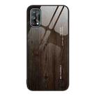 For Realme 7 Wood Grain Glass Protective Case(Black) - 1