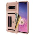 For Samsung Galaxy S10+ ZM06 Card Bag TPU + Leather Phone Case(Pink) - 1