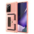 For Samsung Galaxy Note20 ZM06 Card Bag TPU + Leather Phone Case(Pink) - 1