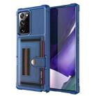 For Samsung Galaxy Note20 ZM06 Card Bag TPU + Leather Phone Case(Blue) - 1