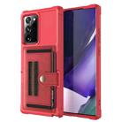 For Samsung Galaxy Note20 Ultra ZM06 Card Bag TPU + Leather Phone Case(Red) - 1