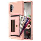 For Samsung Galaxy Note10 ZM06 Card Bag TPU + Leather Phone Case(Pink) - 1