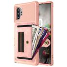 For Samsung Galaxy Note10+ ZM06 Card Bag TPU + Leather Phone Case(Pink) - 1