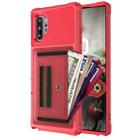 For Samsung Galaxy Note10+ ZM06 Card Bag TPU + Leather Phone Case(Red) - 1