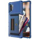 For Samsung Galaxy Note10+ ZM06 Card Bag TPU + Leather Phone Case(Blue) - 1