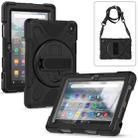 For Amazon Kindle Fire 7 2022 Hard PC Soft Silicone Full Body Tablet Case(Black) - 1