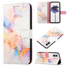 For Nothing Phone 1 PT003 Marble Pattern Flip Leather Phone Case(Galaxy Marble White) - 1