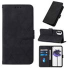 For Nothing Phone 1 3D Embossed Flip Leather Phone Case(Black) - 1