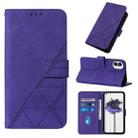 For Nothing Phone 1 3D Embossed Flip Leather Phone Case(Purple) - 1