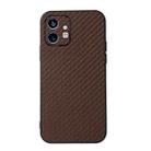 For Nothing Phone 1 Carbon Fiber Texture PU Phone Case(Brown) - 1