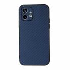 For Nothing Phone 1 Carbon Fiber Texture PU Phone Case(Blue) - 1