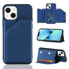 For iPhone 14 Skin Feel PU + TPU + PC Back Cover Shockproof Case /13(Royal Blue) - 1