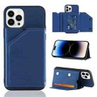 For iPhone 14 Pro Skin Feel PU + TPU + PC Back Cover Shockproof Case(Royal Blue) - 1