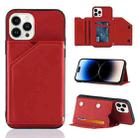 For iPhone 14 Pro Skin Feel PU + TPU + PC Back Cover Shockproof Case(Red) - 1