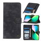 For iPhone 14 Plus Antelope Texture Leather Case (Black) - 1