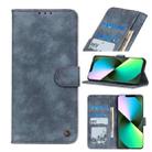 For iPhone 14 Plus Antelope Texture Leather Case (Blue) - 1