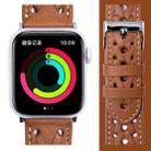 Genuine Leather Woven Watch Strap For Apple Watch Ultra 49mm / Series 8&7 45mm / SE 2&6&SE&5&4 44mm / 3&2&1 42mm(Brown) - 1