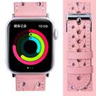 Genuine Leather Woven Watch Strap For Apple Watch Ultra 49mm / Series 8&7 45mm / SE 2&6&SE&5&4 44mm / 3&2&1 42mm(Pink) - 1