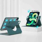 For iPad 10.2 2019 / 2020 / 2021 Front Stand Rotating Clear Back Smart Tablet Case(Night Green) - 1