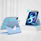 For iPad 10.2 2019 / 2020 / 2021 Front Stand Rotating Clear Back Smart Tablet Case(Sky Blue) - 1