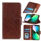 For iPhone 14 Plus Nappa Texture Leather Case (Brown) - 1