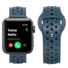 Woven Watch Strap For Apple Watch Ultra 49mm / Series 8&7 45mm / SE 2&6&SE&5&4 44mm / 3&2&1 42mm(Blue) - 1