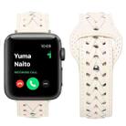 Woven Watch Strap For Apple Watch Series 8&7 41mm / SE 2&6&SE&5&4 40mm / 3&2&1 38mm(White) - 1