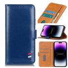 For iPhone 14 Pro Pearl Texture Leather Case(Blue) - 1