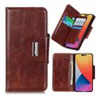 For iPhone 14 Pro Max 6 Card Slots Leather Phone Case (Brown) - 1