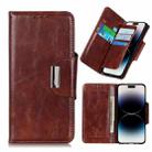 For iPhone 14 Pro 6 Card Slots Leather Phone Case(Brown) - 1