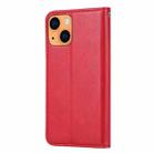 For iPhone 14 Plus Knead Skin Texture Leather Case (Red) - 3