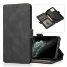 For iPhone 14 Pro Max Retro Magnetic Closing Clasp Leather Case (Black) - 1