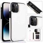 For iPhone 14 Pro Double Buckle Phone Case(White) - 1