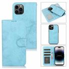 For iPhone 14 Pro Max 2 in 1 Detachable Leather Case (Blue) - 1